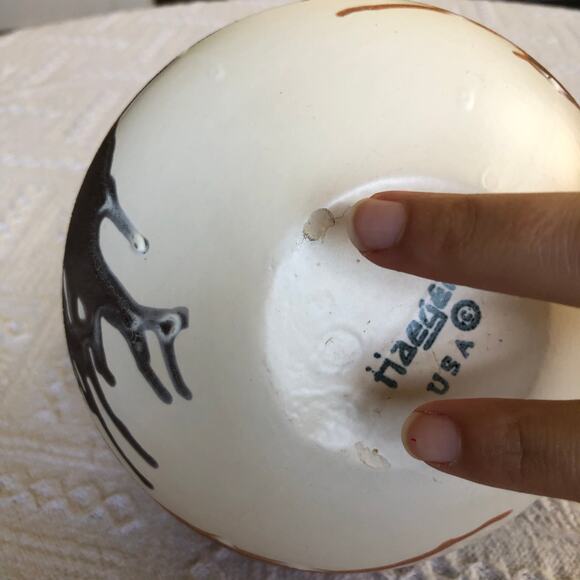 Mid‑Century Royal Haeger “Earth Wrap” crackle bud vase 7" orange brown USA - Picture 9 of 13